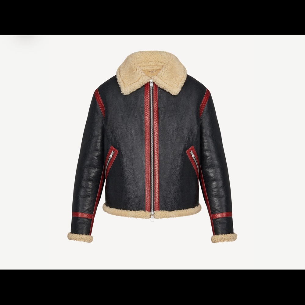 Brand new Louis Vuitton shearling aviator with leather  size 58